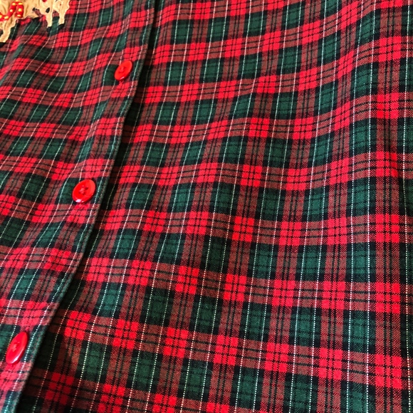 Ugly Christmas Sweater Button Up Red Green Tacky - Picture 7 of 8